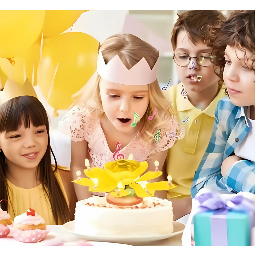 BougieFleur 1+1 GRATUIT : Bougie d'Anniversaire Magique en Fleurs