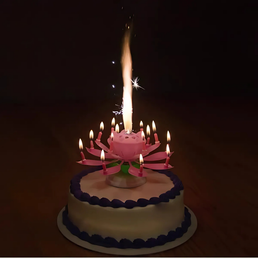 BougieFleur 1+1 GRATUIT : Bougie d'Anniversaire Magique en Fleurs