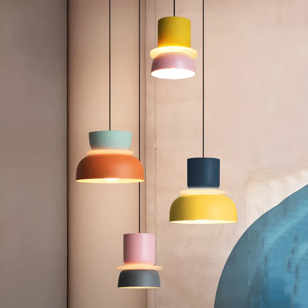 Suspension LED Macaron Colorée et Tendance - VividGlow