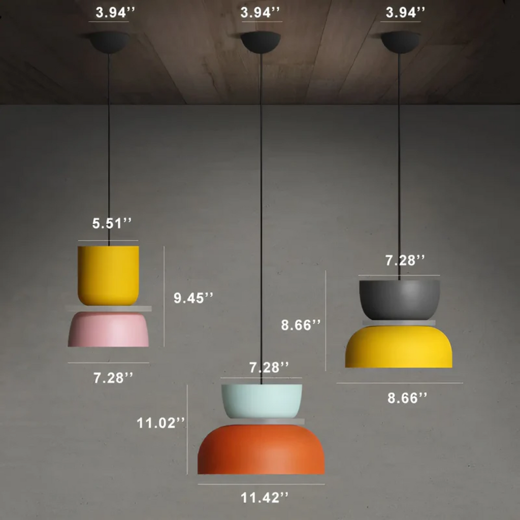 Suspension LED Macaron Colorée et Tendance - VividGlow