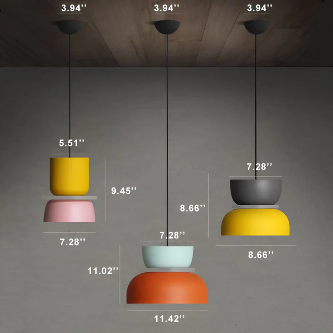 Suspension LED Macaron Colorée et Tendance - VividGlow