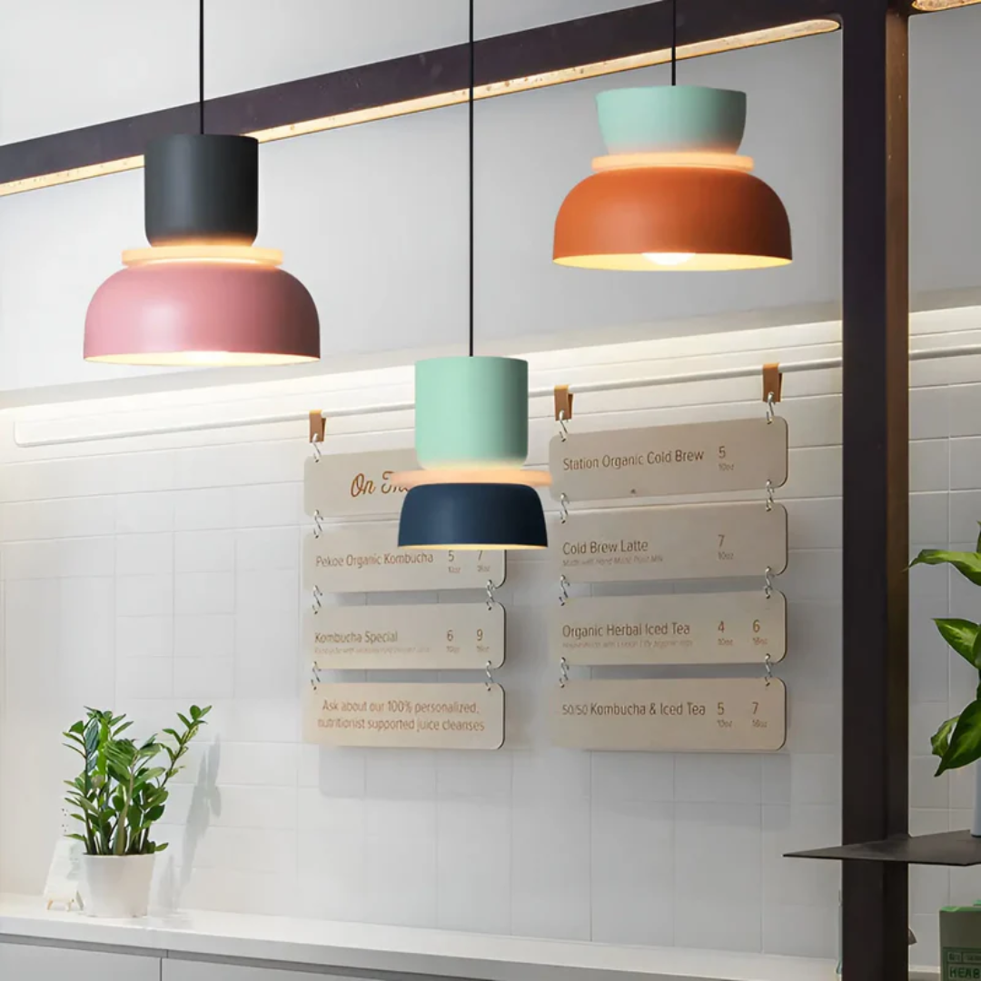 Suspension LED Macaron Colorée et Tendance - VividGlow