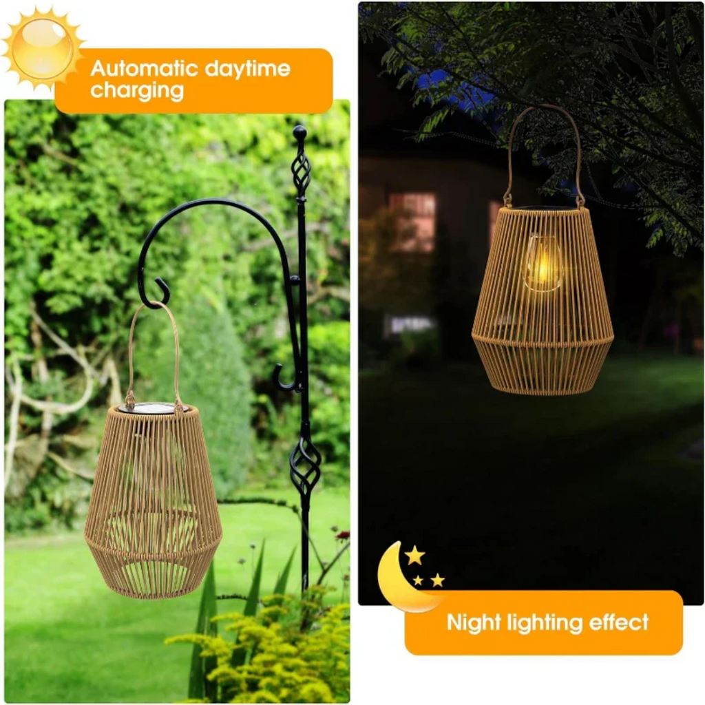 Lanternes de jardin solaires imperméables faites à la main - SunWeave