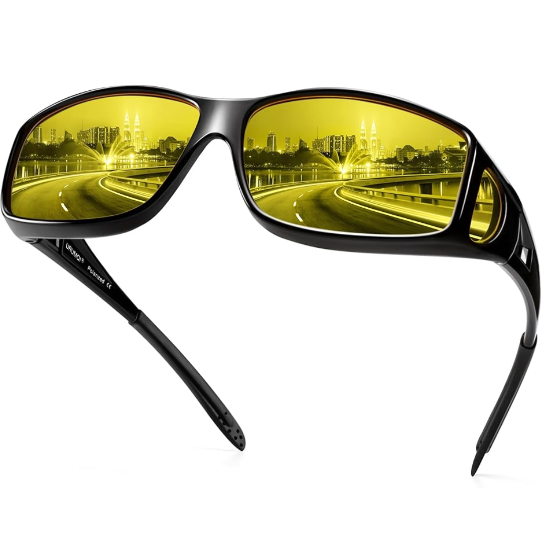 Norvo | Lunettes de conduite nocturne Polaroid | Antireflet, Légères et Idéales pour Faibles Conditions de Luminosité