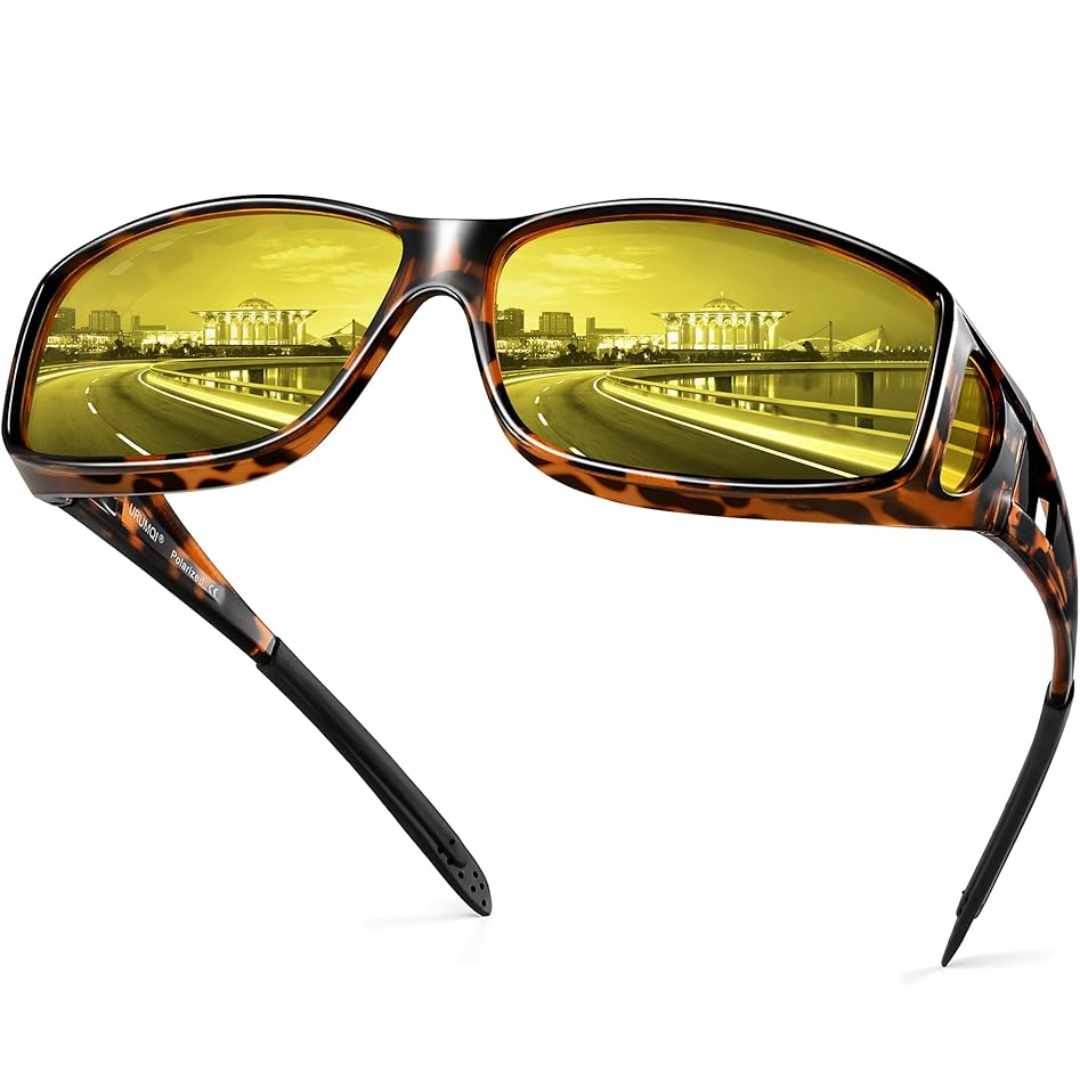 Norvo | Lunettes de conduite nocturne Polaroid | Antireflet, Légères et Idéales pour Faibles Conditions de Luminosité