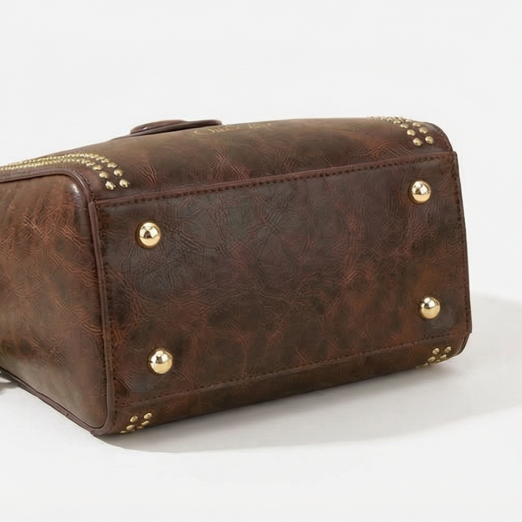 Trovata - Sac seau vintage en bandoulière avec sangle artisanale