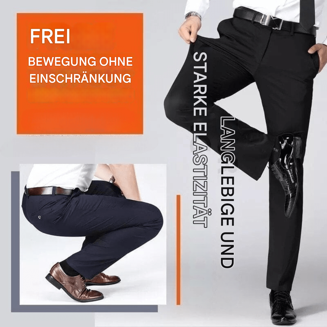 Pantalon de costume stretch pour hommes Modern Fit | MasonPro Pantalon classique à haute élasticité | Pantalon élégant et confortable pour hommes pour le bureau et le quotidien