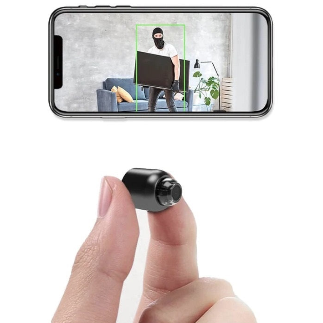 Caméras Mini WiFi 1080P - Pack Double avec Angle Large de 140 Degrés, Vision Nocturne & Détection de Mouvement