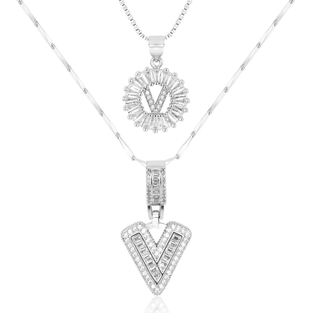 Collier GemLetter - Pendentif Initial avec Finition Luxe