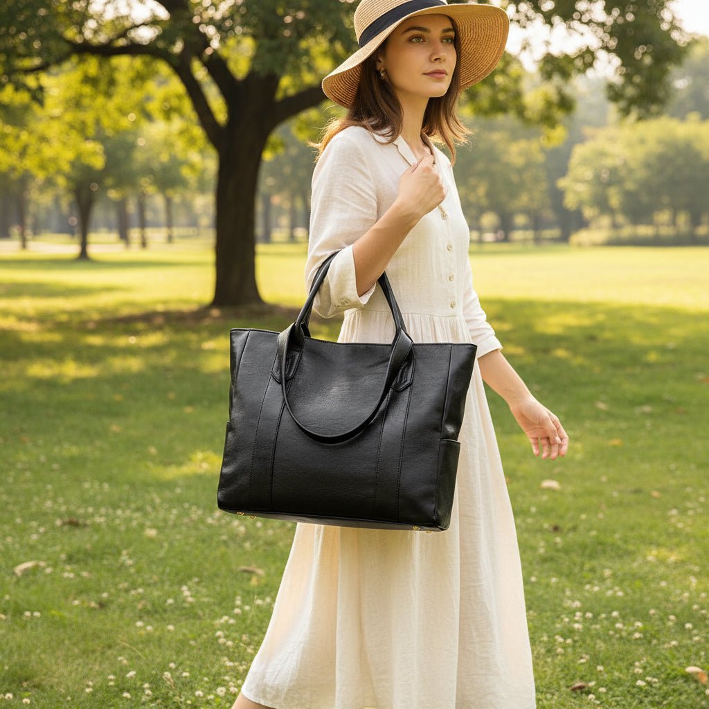 VINTARIS – Sac à bandoulière en cuir élégant avec une touche rétro et une surface lisse