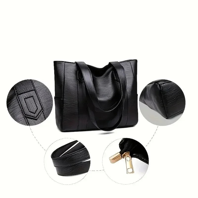 VINTARIS – Sac à bandoulière en cuir élégant avec une touche rétro et une surface lisse