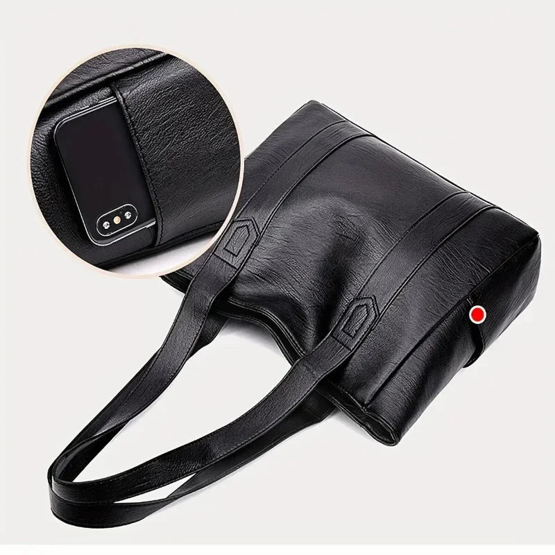 VINTARIS – Sac à bandoulière en cuir élégant avec une touche rétro et une surface lisse