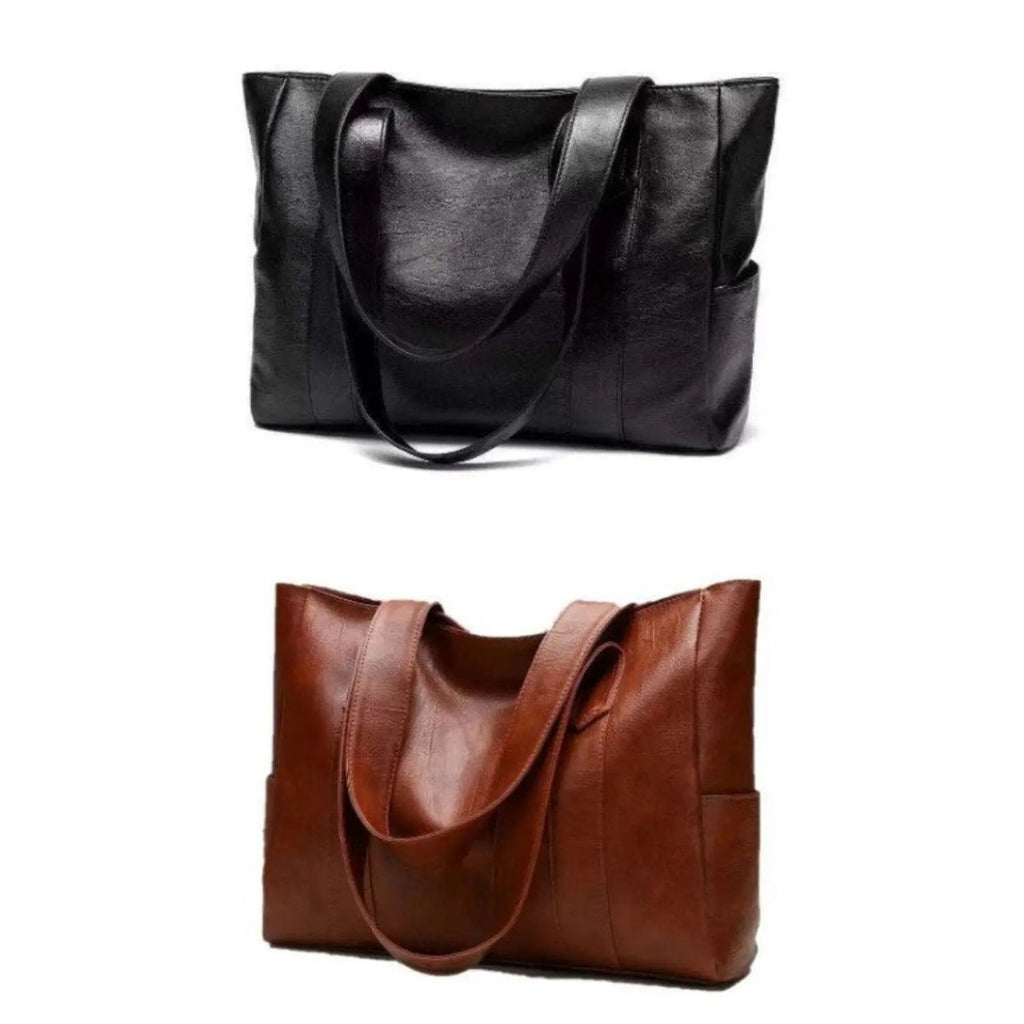 Sac à épaule en cuir élégant au style rétro et surface lisse