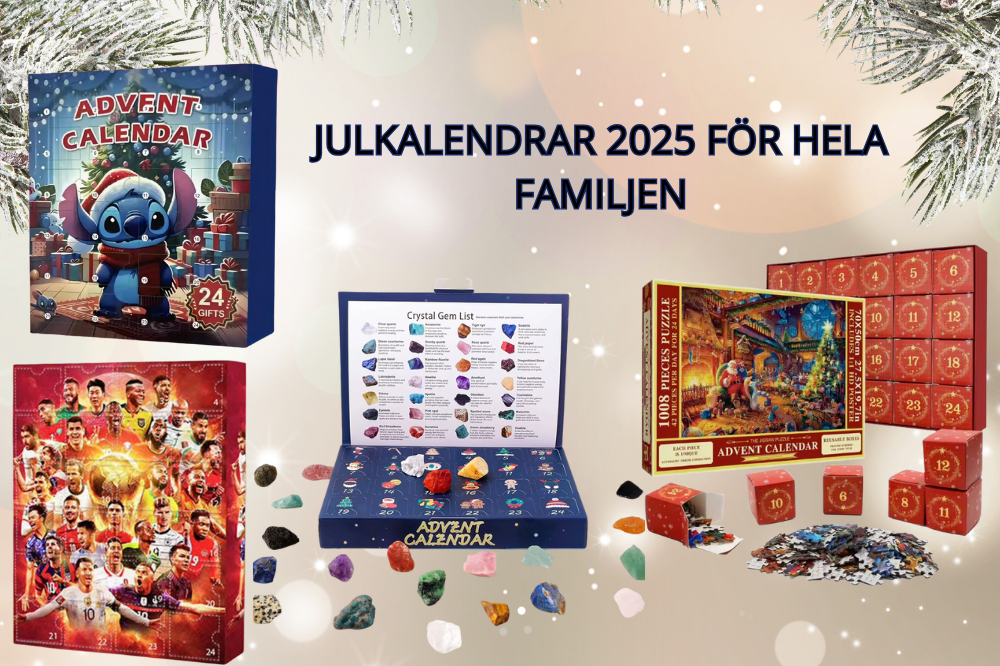 Calendrier de l'Avent FamilieJoy 2025 | Surprises remplies pour tous avec Stitch, Football, Puzzles & Cristaux