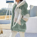 Dames Teddy Fleecejas – Veste d'hiver douce et oversize