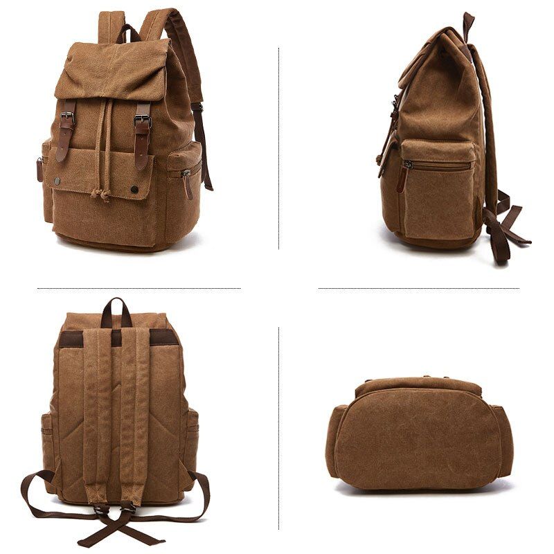 Sac à dos en toile classique avec un grand espace de rangement pour les aventures quotidiennes