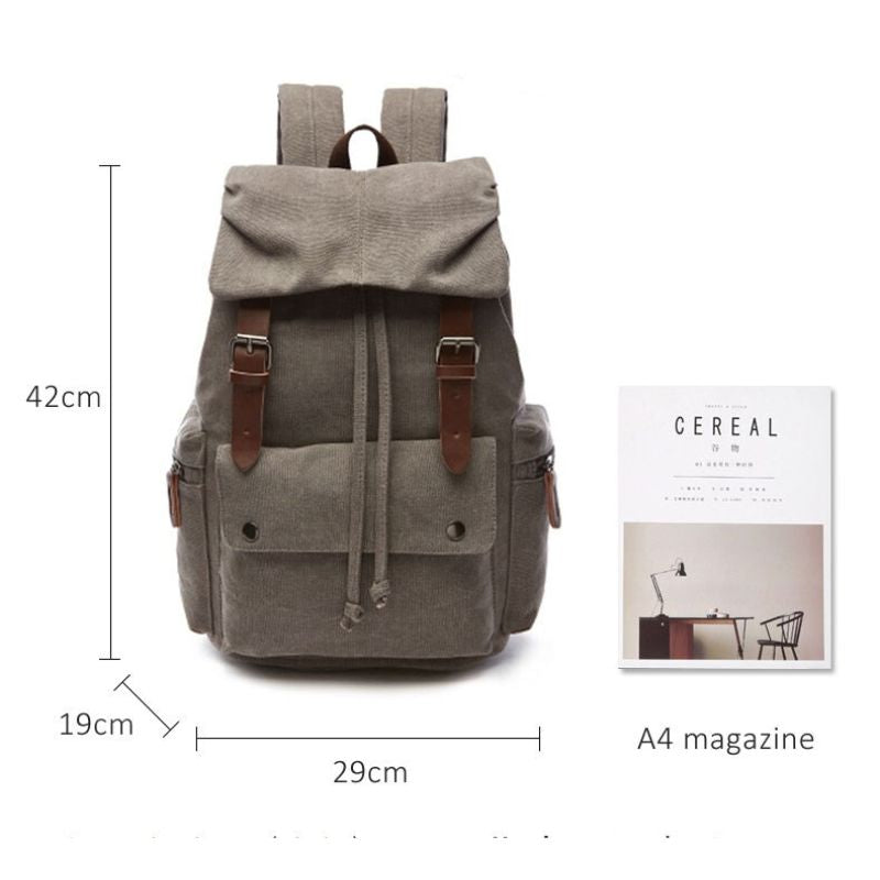 Sac à dos en toile classique avec un grand espace de rangement pour les aventures quotidiennes