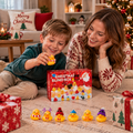 Calendrier de l'Avent de Noël avec des canards en caoutchouc