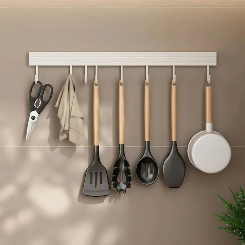 Râtelier Organisateur de Cuisine Sans Perçage pour un Usage Quotidien et le Rangement