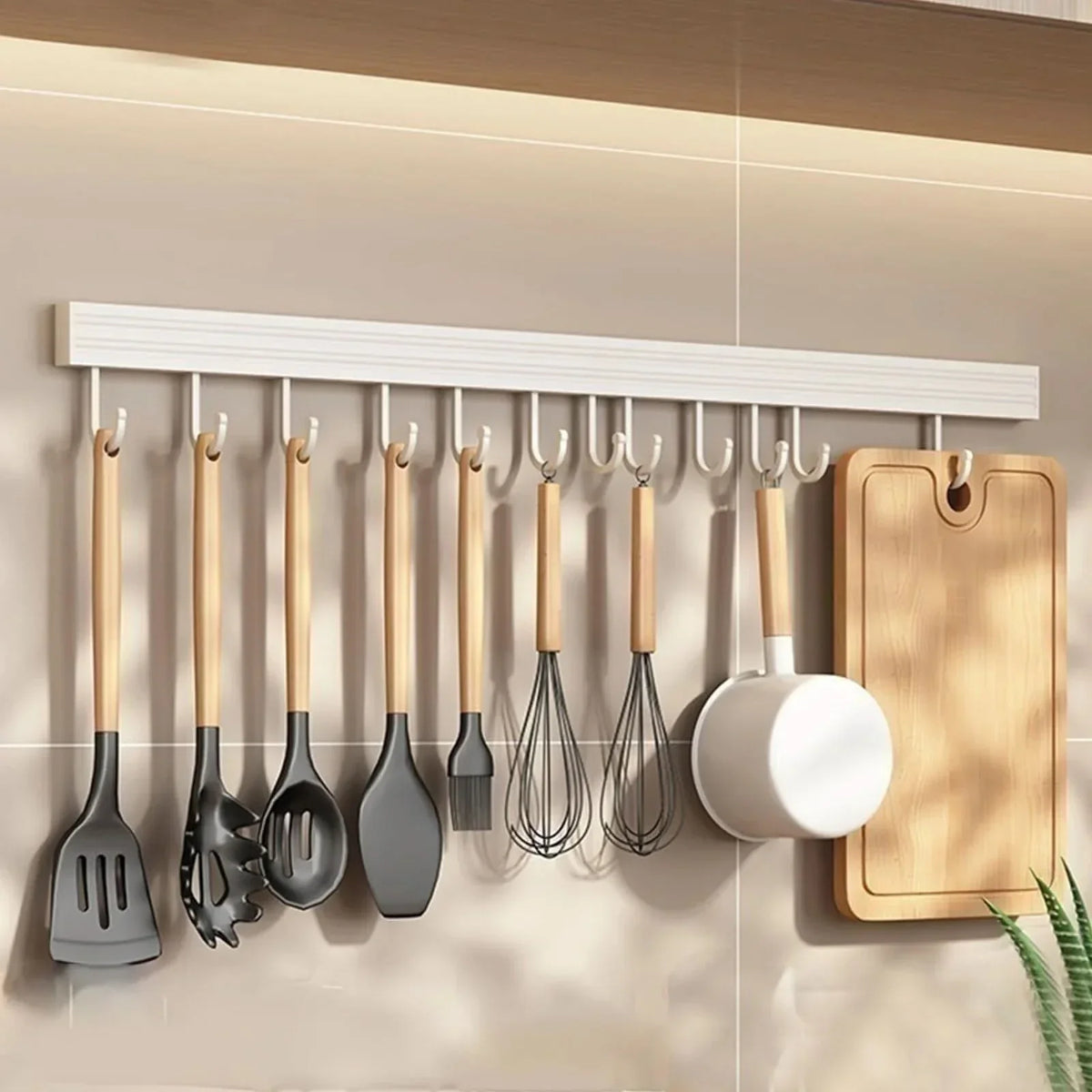 Râtelier Organisateur de Cuisine Sans Perçage pour un Usage Quotidien et le Rangement