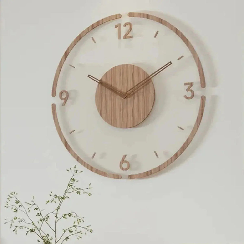 Horloge Murale au Design Scandinave | Mécanisme à Quartz Silencieux