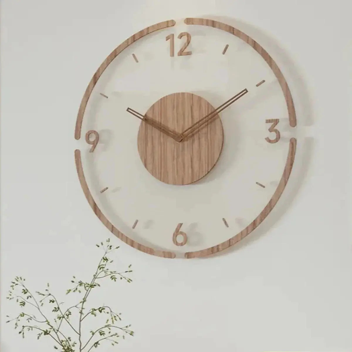 Horloge Murale au Design Scandinave | Mécanisme à Quartz Silencieux