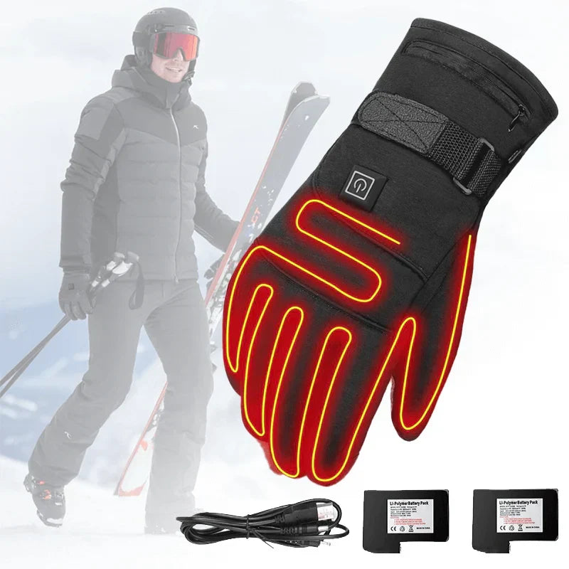 Gants d'Hiver Électriquement Chauffants Imperméables - WinterHeatGuard