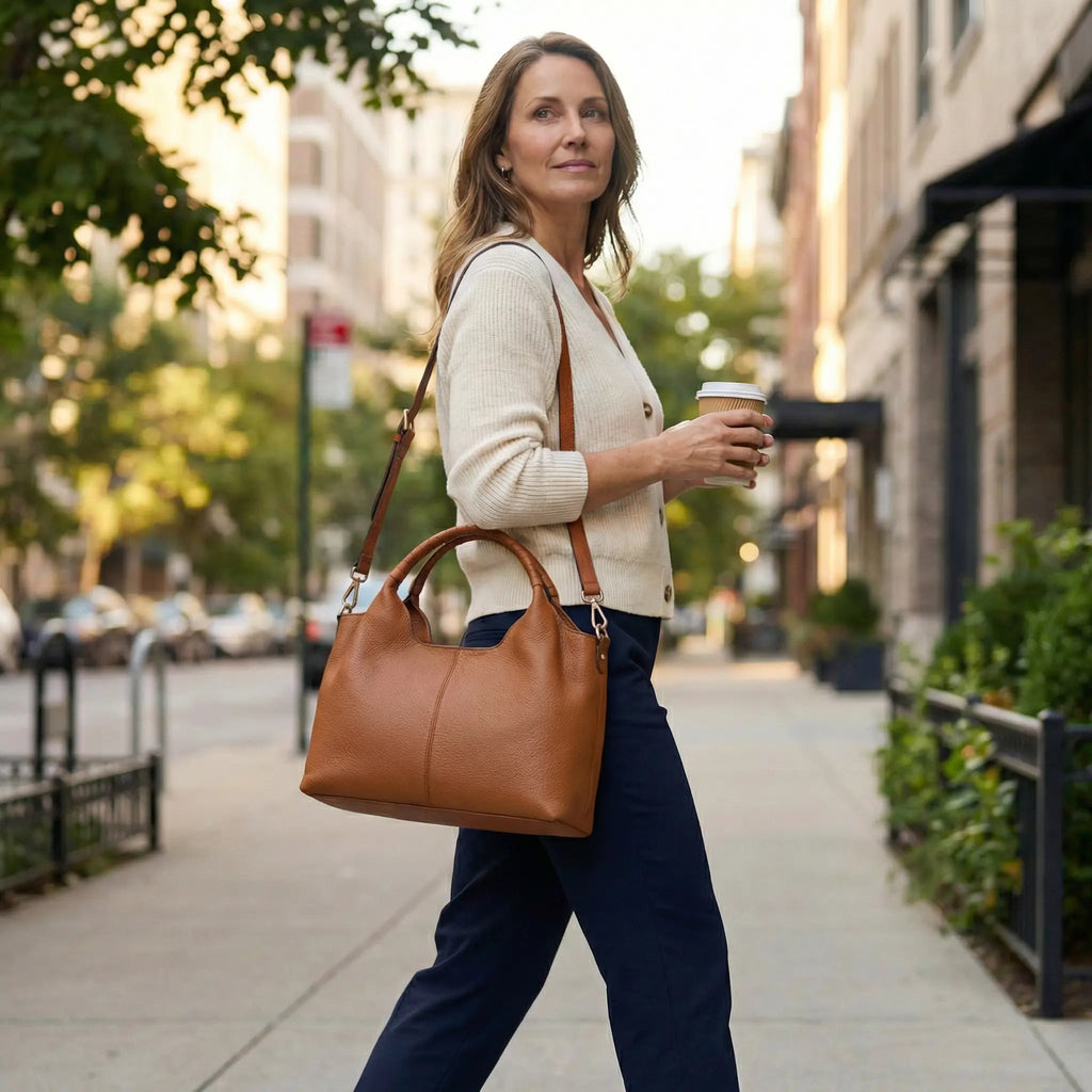 Sac hobo en cuir synthétique polyvalent et organisé