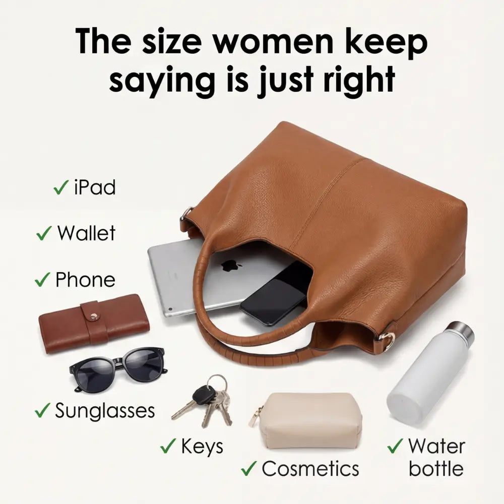 Sac hobo en cuir synthétique polyvalent et organisé