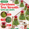 Couronne de Noël | Arbre inversé & Minuteur LED | 53 x 48 cm