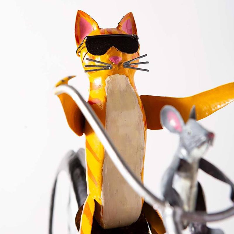 Moulin à Vent Animal en Vélo Fantaisiste avec Roue Tournante | Décoration de Jardin Unique pour Espaces Extérieurs Ludiques