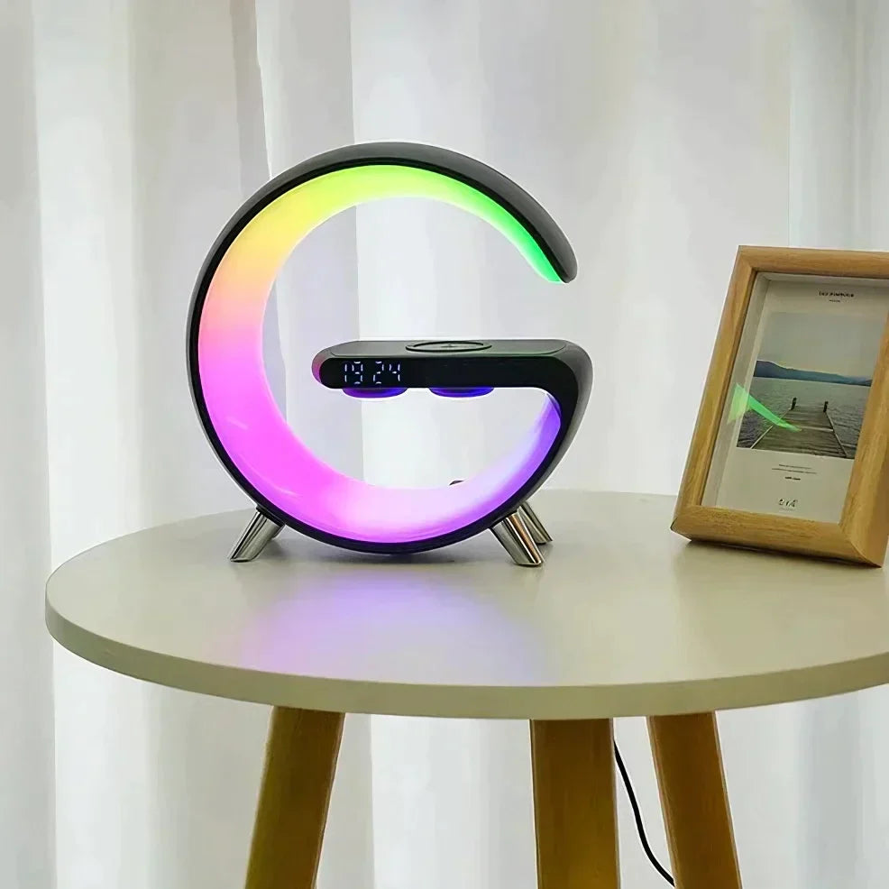 G-Shape™ - Réveil, Lumière d'Ambiance, Haut-parleur & Chargeur Sans Fil