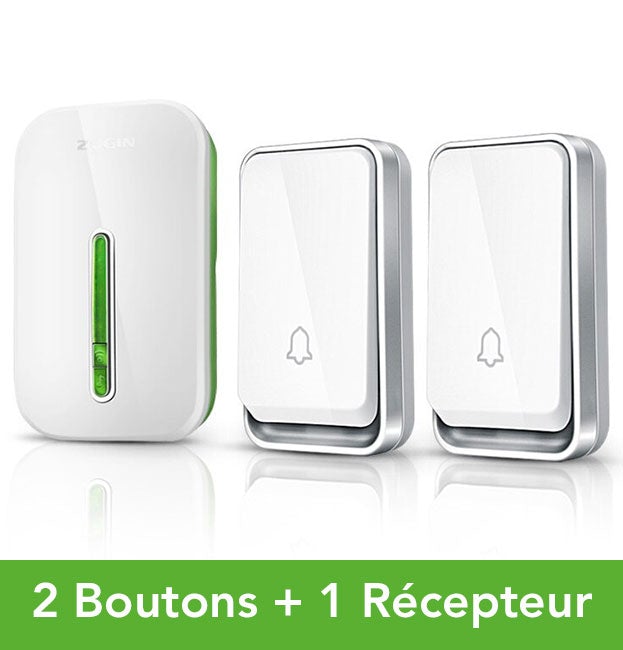 Sonnette sans batterie sans fil avec design étanche et portée étendue