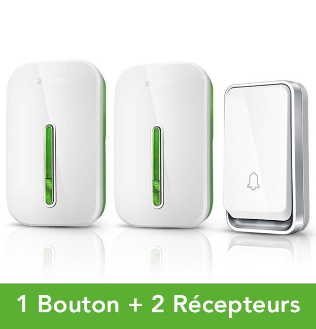 Sonnette sans batterie sans fil avec design étanche et portée étendue