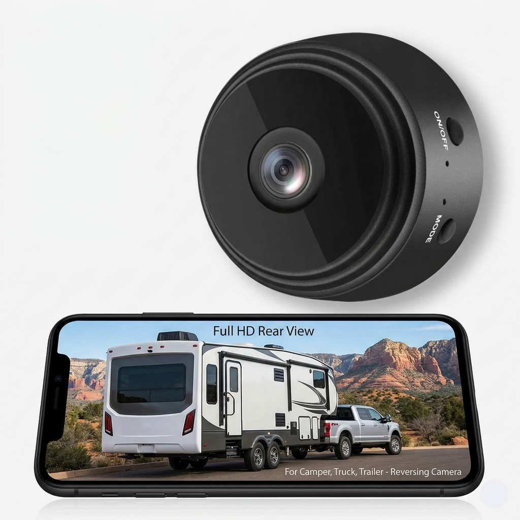 Caméra de Recul Sans Fil Full HD pour Caravanes, Camping-Cars et Remorques