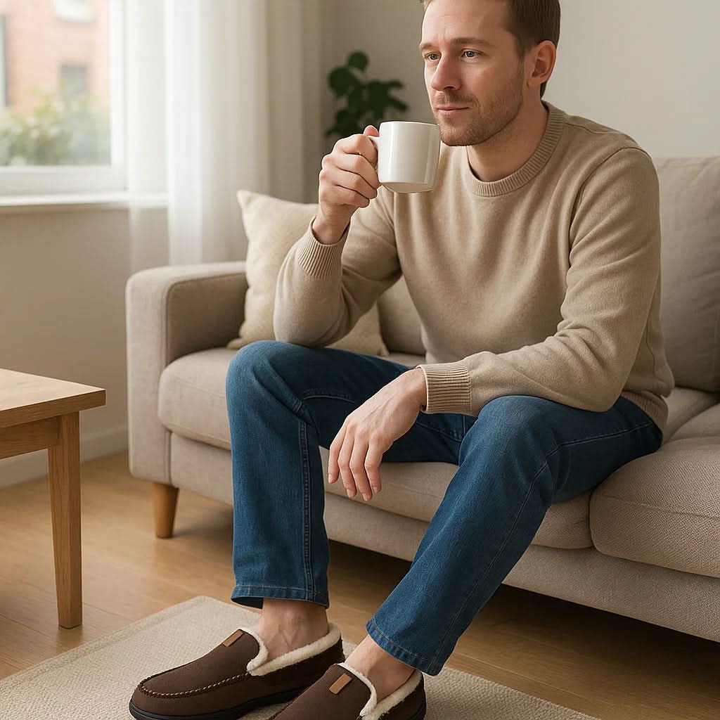 TERRAWOOL – Mocassins chauds pour hommes en laine synthétique