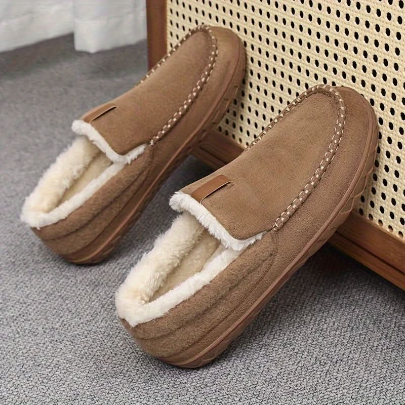 TERRAWOOL – Mocassins chauds pour hommes en laine synthétique