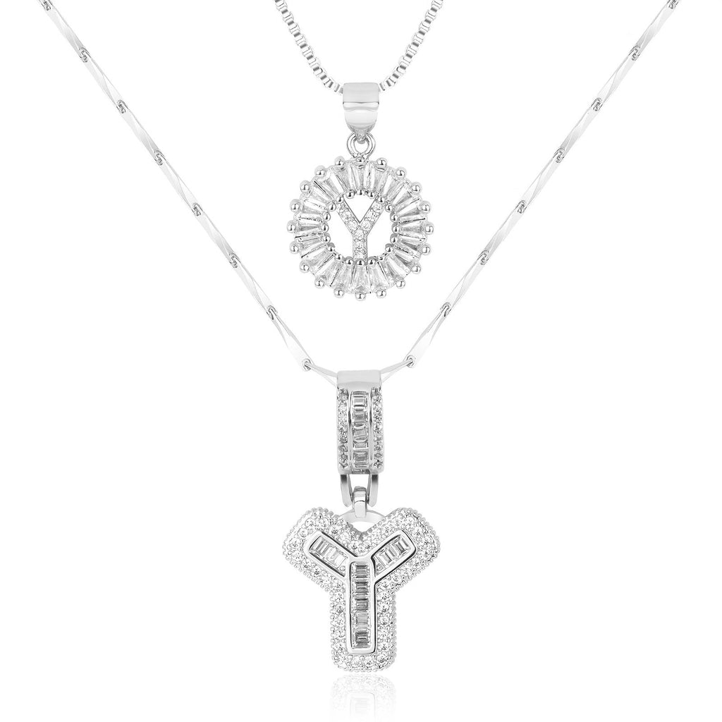 Collier GemLetter - Pendentif Initial avec Finition Luxe