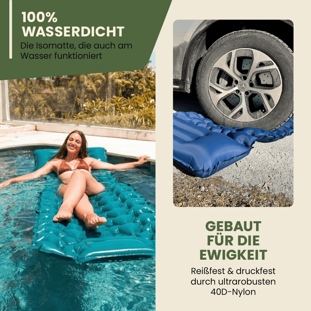 Matelas de sol ultraléger et compact - parfait pour les déplacements