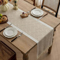 Nappe Tissée de Luxe avec Motif Zigzag – Nappe Scandinave pour Table à Manger & Intérieur