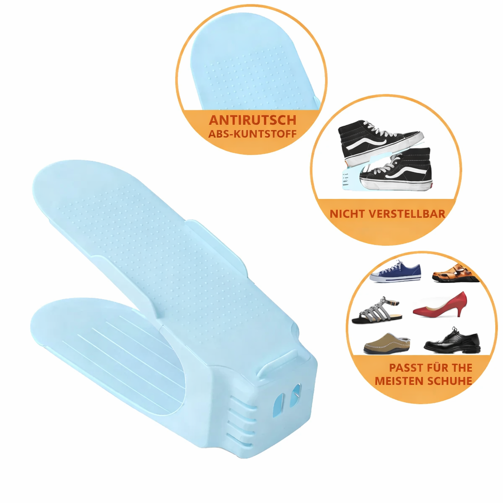 Organisateur de rangement pour chaussures | Design gain de place | Étagère à chaussures ajustable | ShoeMate
