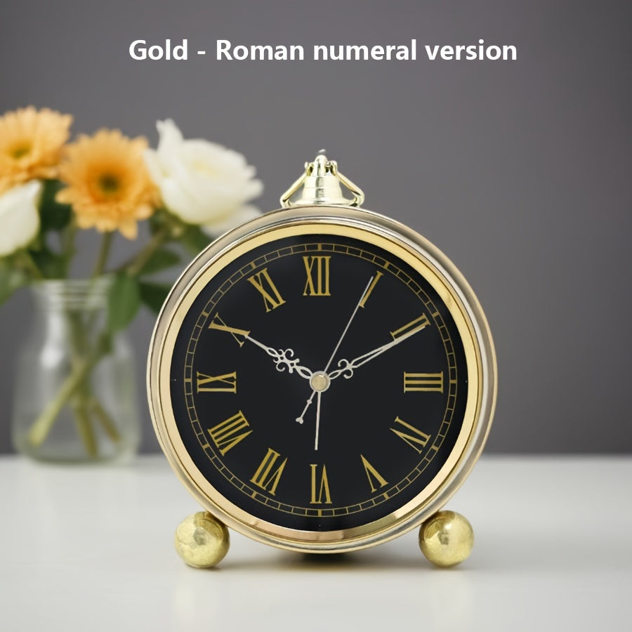 Horloge de Bureau Silencieuse de Style Européen Intemporelle pour Espaces Paisibles