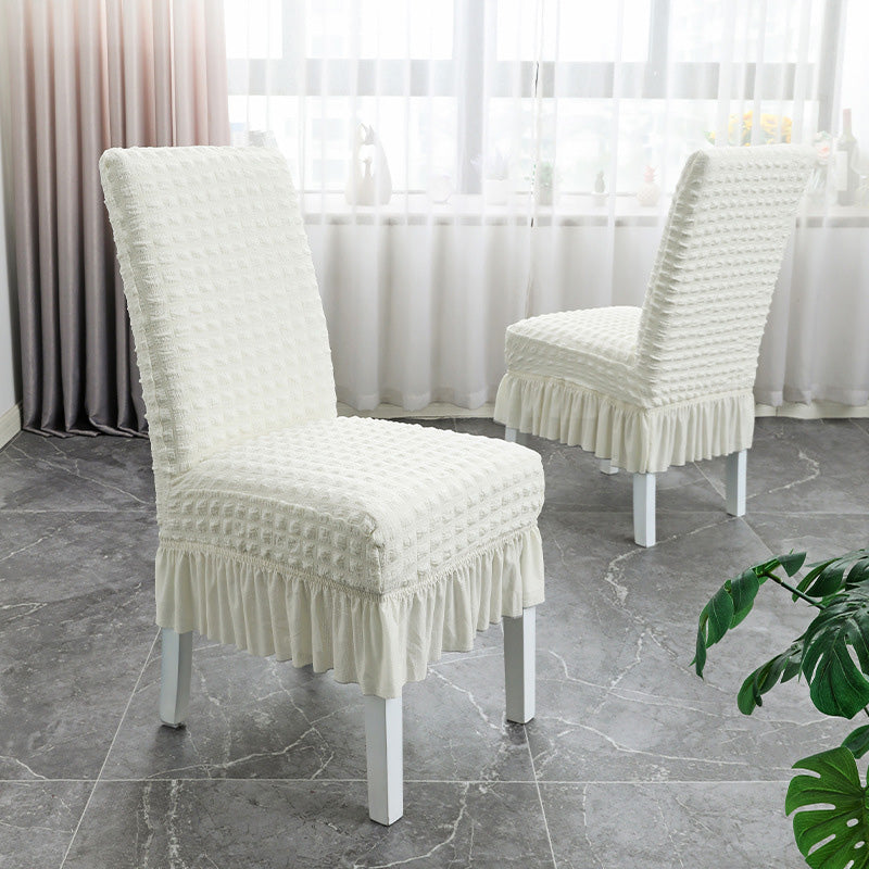 Housses de Chaise Élastiques Antidérapantes avec Volants