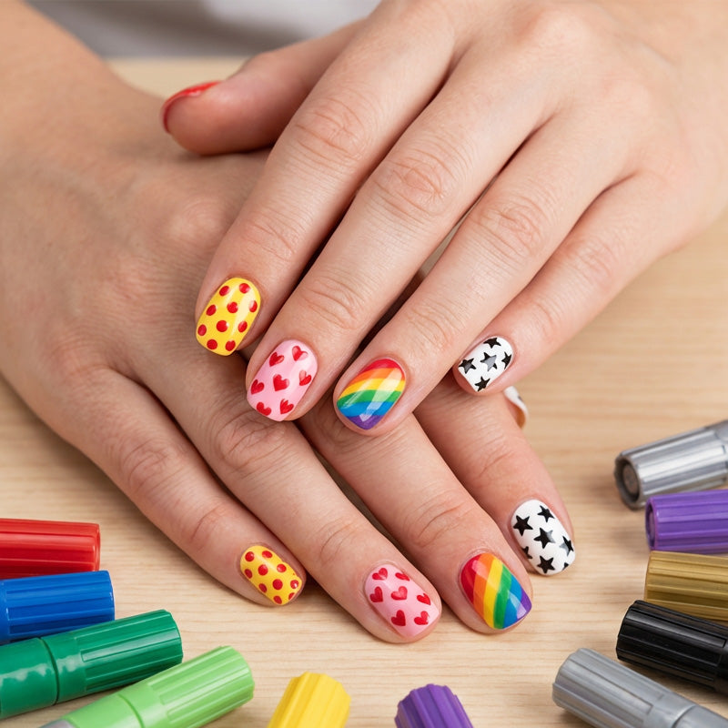 ColorMuse™ Stylos de Nail Art à Double Pointe — Créez des Ongles Éblouissants et Sans Taches Qui Attirent Instantanément Tous les Compliments