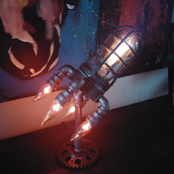 Lampe Fusée Steampunk