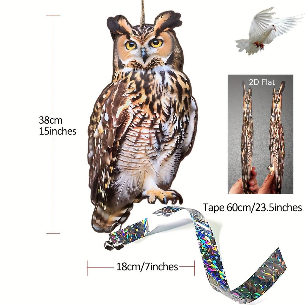 Réplique de Hibou Décoratif d'Extérieur pour Dissuasion des Oiseaux