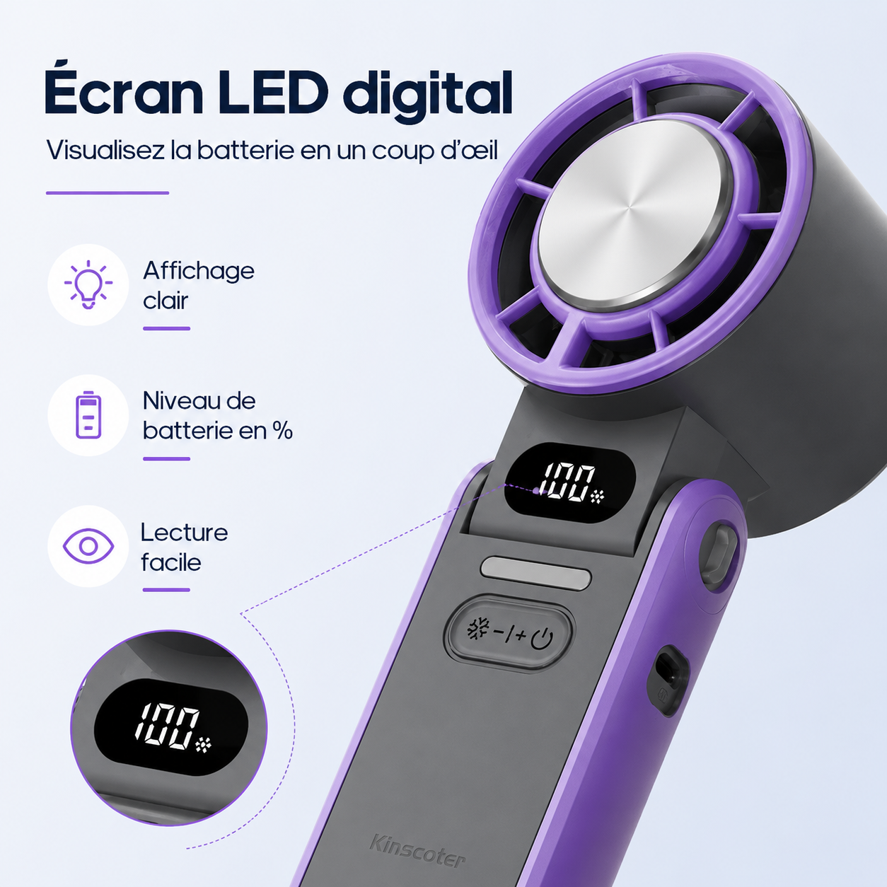 Ventilateur Portable Pliable à Main pour Extérieur