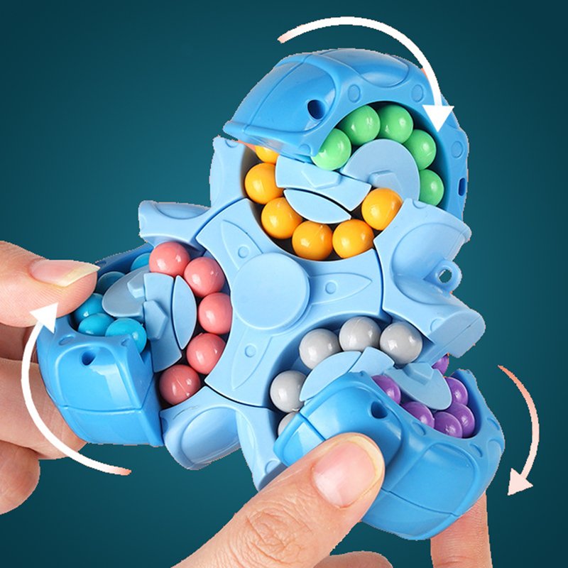 Kletshuts™ SensoryToy - 2 en 1 Rubiks Kubus / Magische Boon Gyro Fidget Spinner