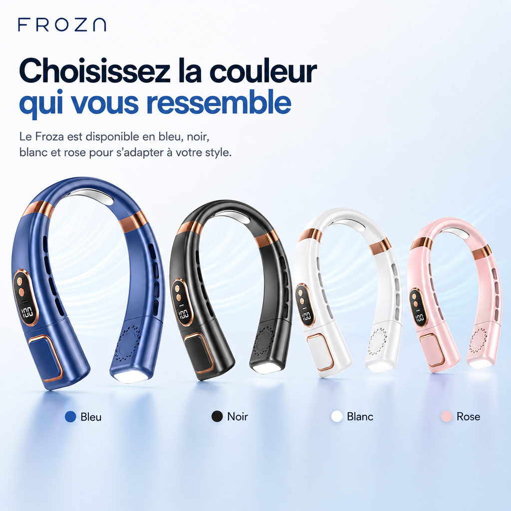 Froza – Ventilateur de Cou Numérique à Refroidissement 360°