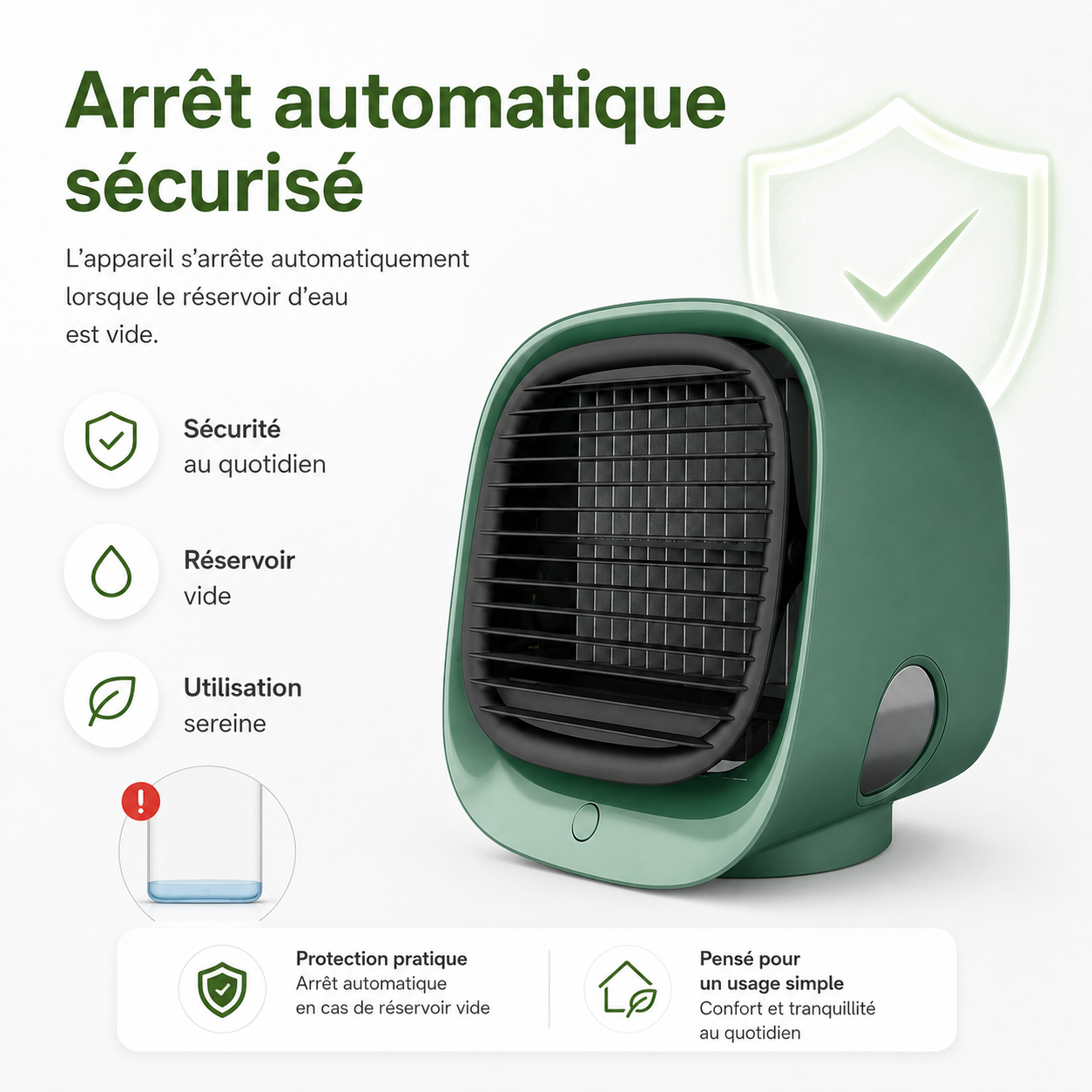 Refroidisseur d'air et humidificateur 2-en-1 – Pour un climat intérieur optimal